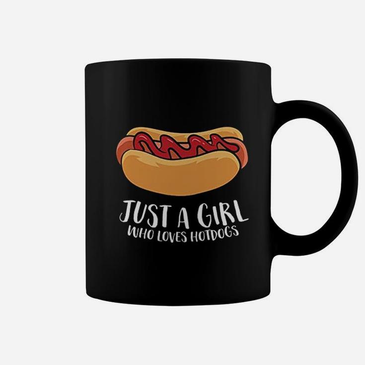 Just A Girl Who Loves Hotdogs Funny Hot Dog Girl Coffee Mug