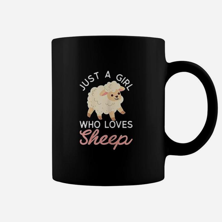 Just A Girl Who Loves Sheep Cute Sheep Design Coffee Mug
