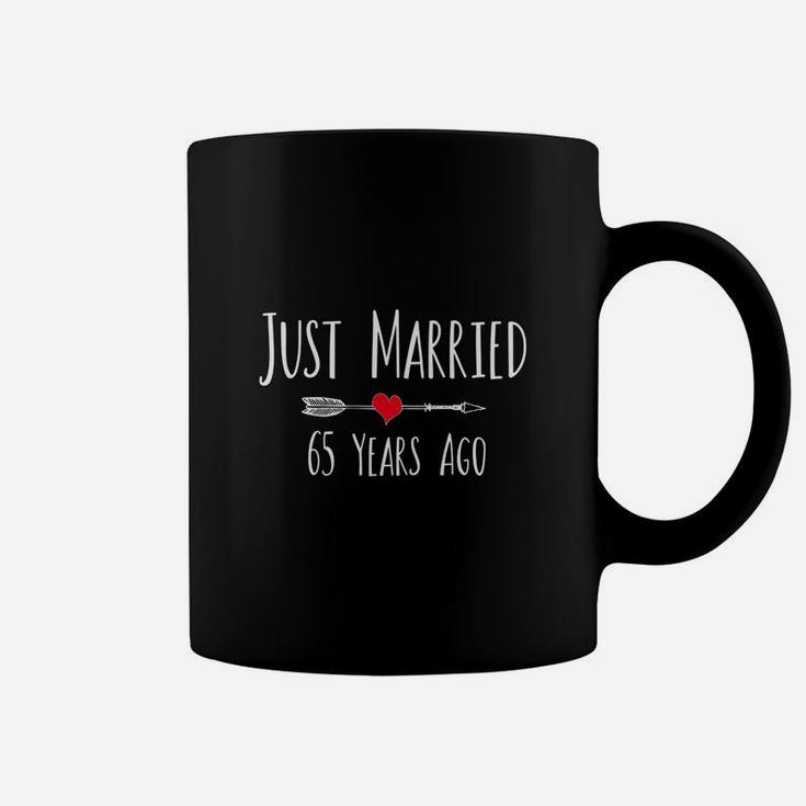 Just Married 65 Years Ago 65th Wedding Anniversary Gift Coffee Mug