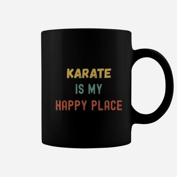 Karate Is My Happy Place Vintage Retro Style Karateka Coffee Mug