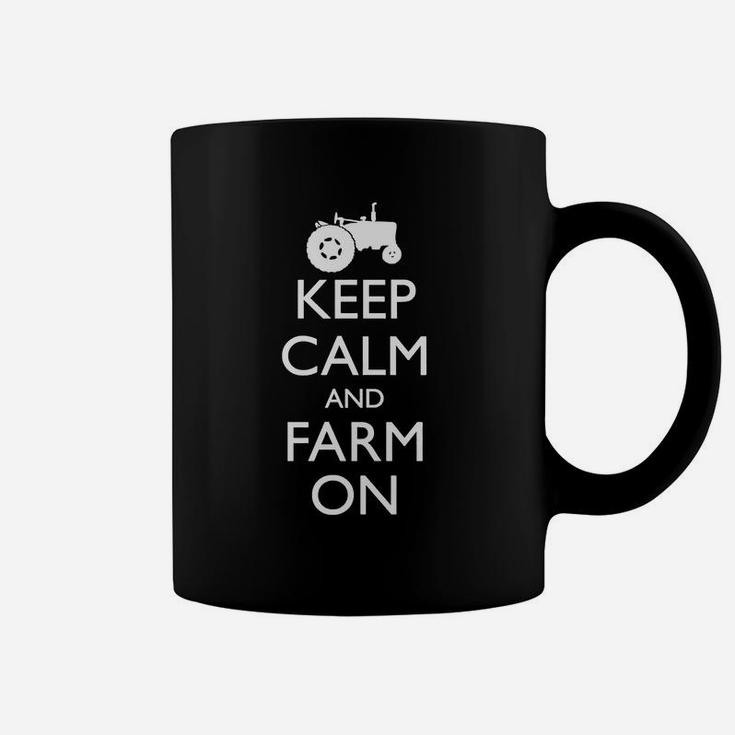 Keep Calm And Farm On Coffee Mug