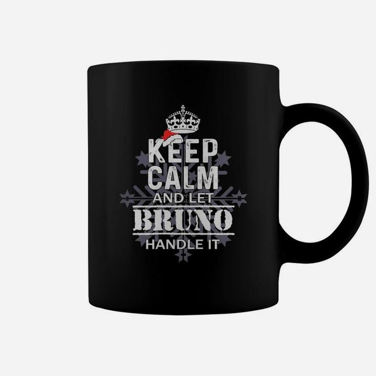 Keep Calm And Let Bruno Handle It Christmas Name Shirt Coffee Mug