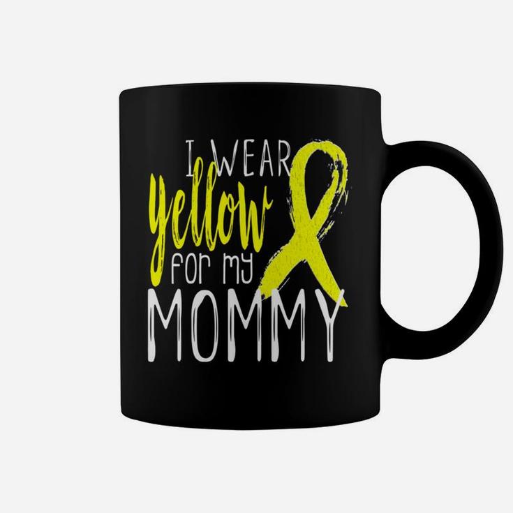 Kids I Wear Yellow Ribbon For My Mommy Kids Youth Coffee Mug