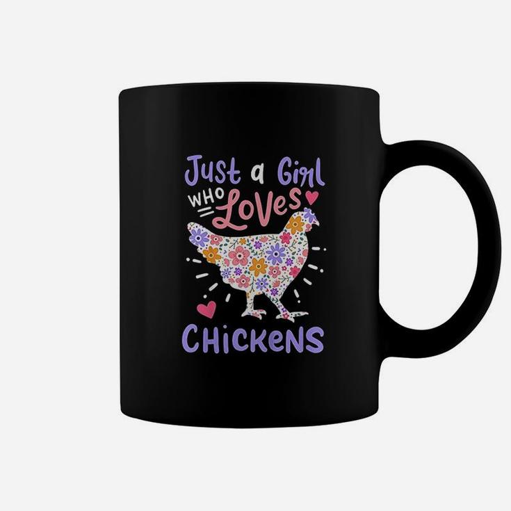 Kids Just A Girl Who Loves Chickens Chicken Hen Love Coffee Mug