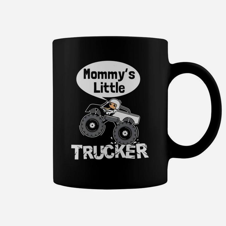 Kids Trucker Boys Mommys Little Trucker Monster Truck Coffee Mug