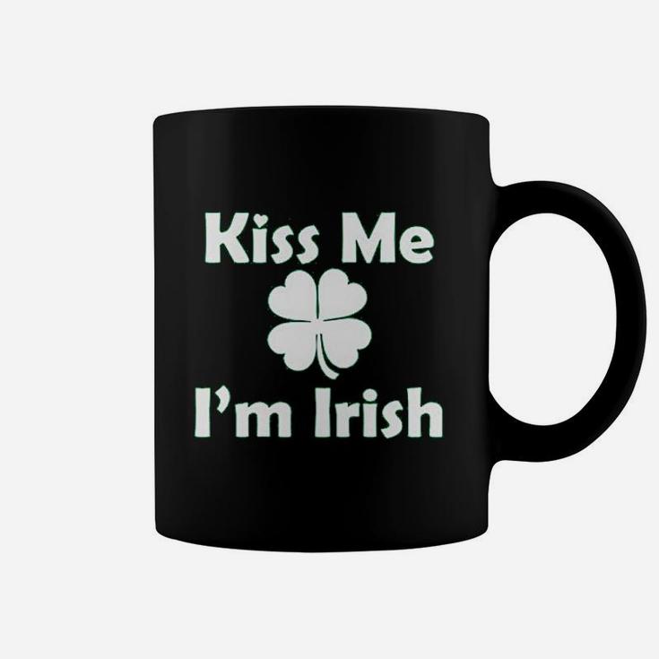 Kiss Me I Am Irish Four Leaf Beer St Patricks Day Coffee Mug
