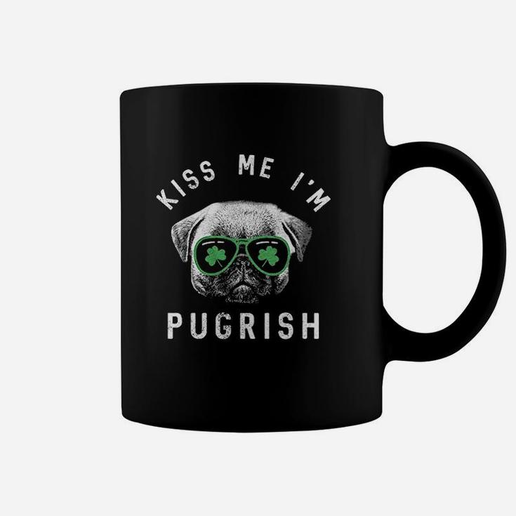 Kiss Me Im Pugrish Funny Saint Patricks Day Coffee Mug