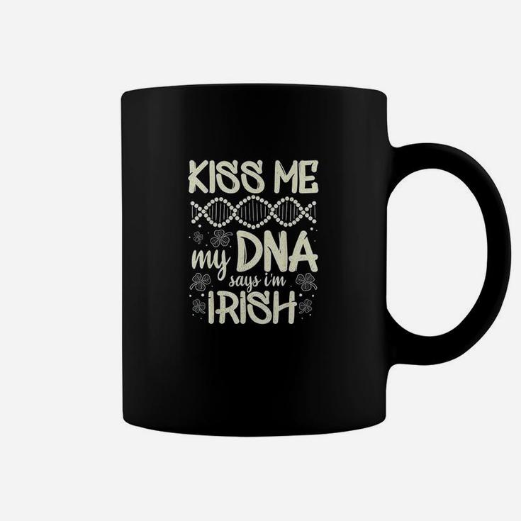 Kiss Me My Dna Says I'm Irish Funny St Patrick's Day Saying Coffee Mug