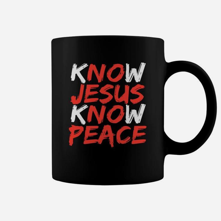 Know Jesus Know Peace No Jesus No Peace Coffee Mug