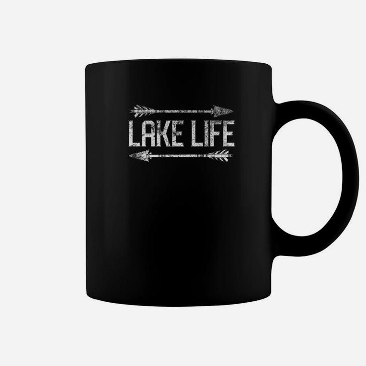 Lake Life Fishing Boating Sailing Funny Outdoor Gift Mom Dad Premium Coffee Mug