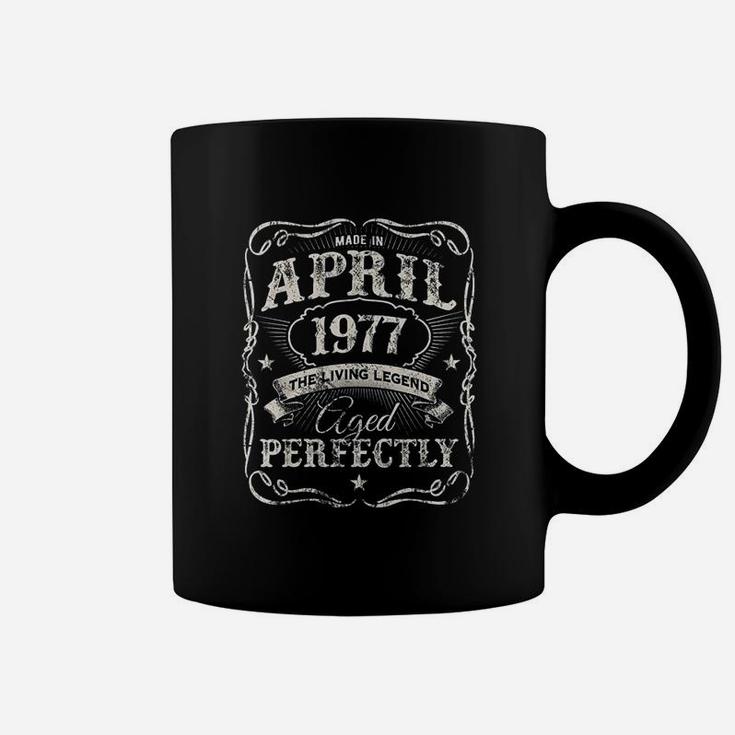 Legends Were Born In April 1977 Vintage 44th Birthday  Coffee Mug