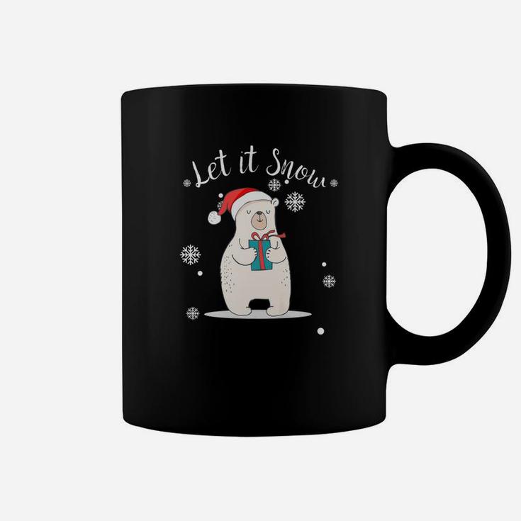 Let It Snow Polar Bear Xmas Holiday Spirit Animal Coffee Mug