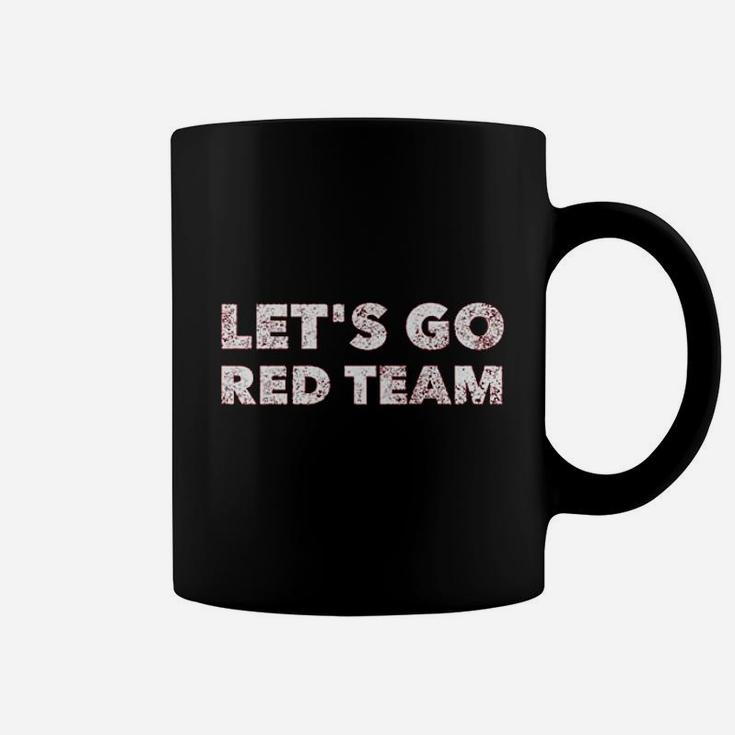 Lets Go Red Team Funny Sports Fan Parent Dad Mom Of Kids Coffee Mug