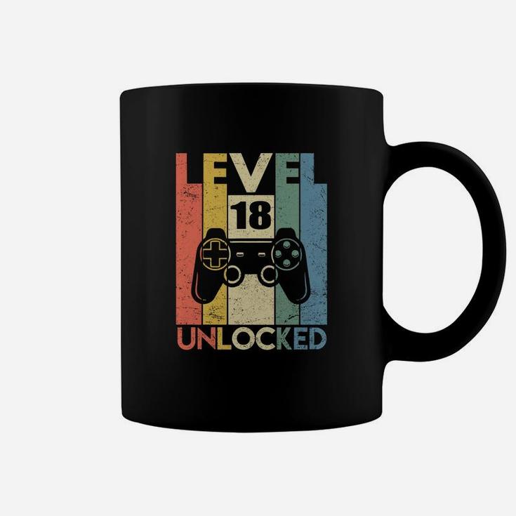 Level 18 Unlocked Video Gamer Birthday  Coffee Mug