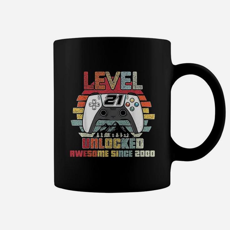 Level 21 Unlocked Video Gamer 21 Years Old Coffee Mug