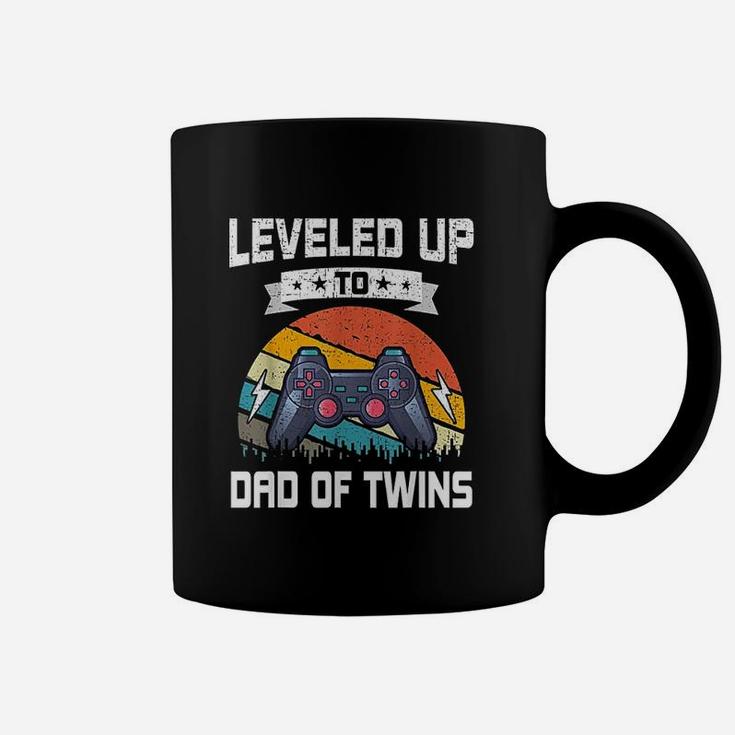 Leveled Up To Dad Of Twins Funny Video Gamer Fathers Day Coffee Mug