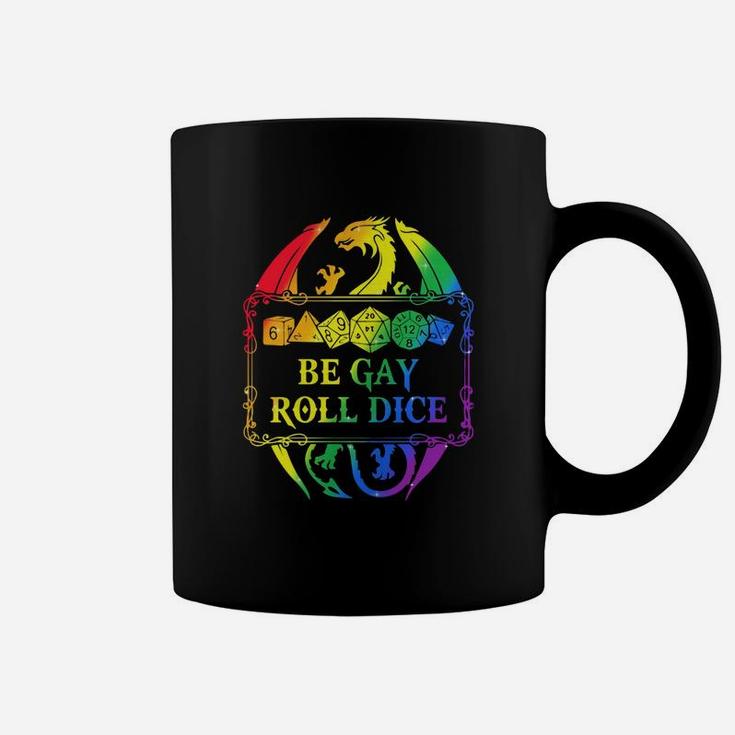 Lgbt Dungeons And Dragons Dice D20 Be Gay Roll Dice Coffee Mug