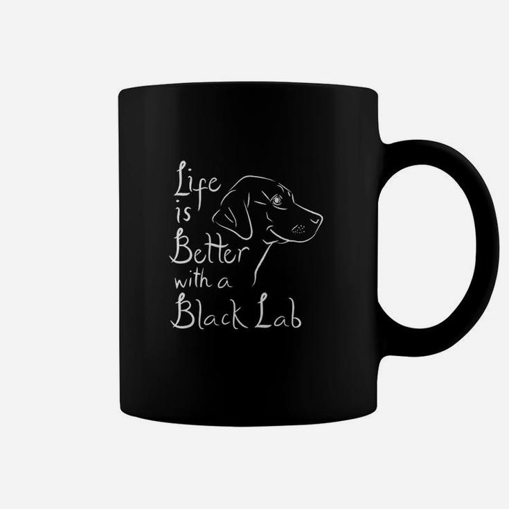 Life Is Better With Lab Black Labrador Retriever Gifts Coffee Mug
