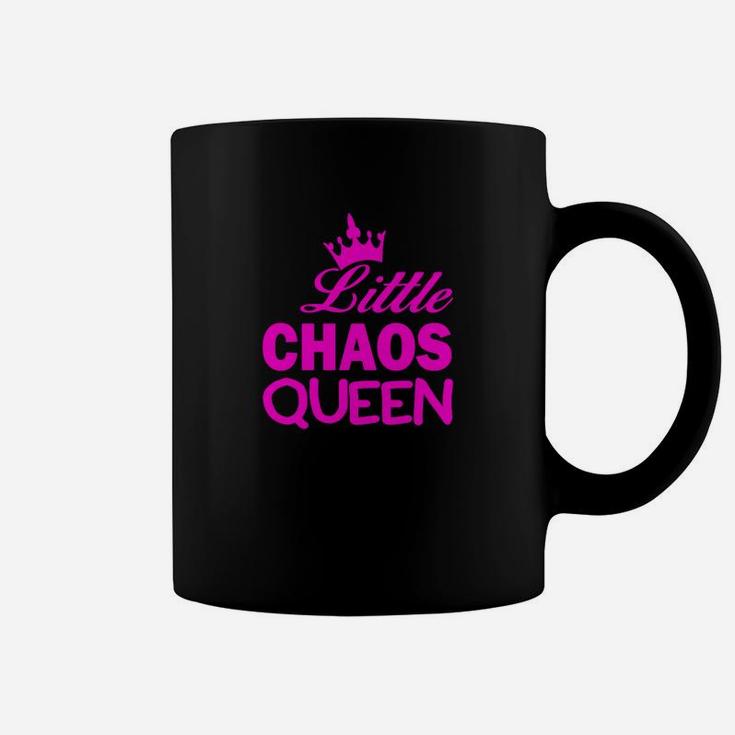 Little Chaos Queen Tassen mit Krone Motiv, Schwarz und Pink