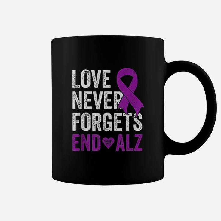 Love Never Forgets Purple Ribbon Awareness Coffee Mug