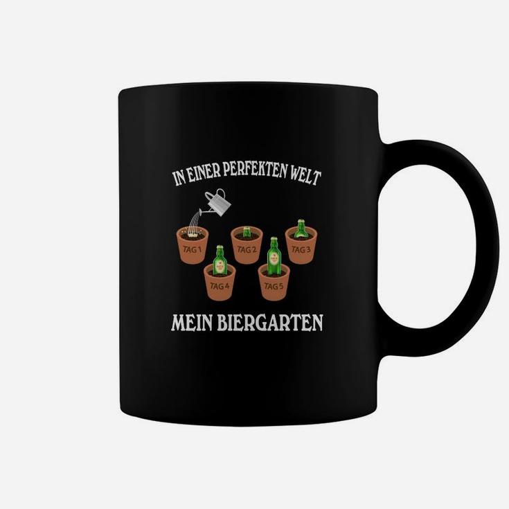 Lustiges Biergarten Tassen Perfekte Welt & Mein Biergarten, Für Bierfans