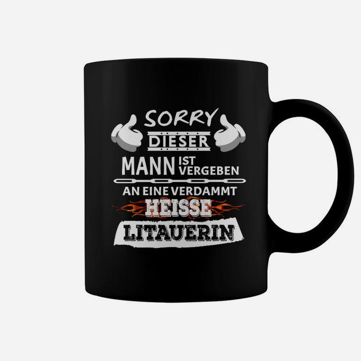 Lustiges Herren Tassen Vergeben an heiße Litauerin – Liebesbeweis Design