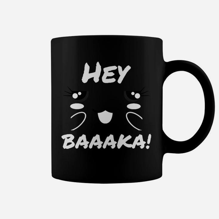 Lustiges Katzen-Gesicht Tassen, HEY BAAAAKA! Aufschrift