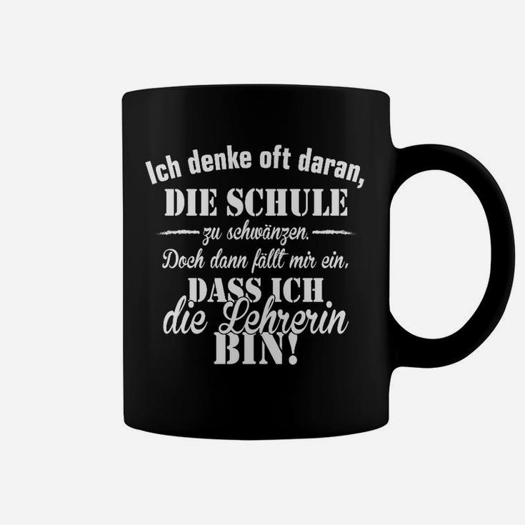 Lustiges Lehrerinnen Tassen mit Ich bin die Lehrerin Spruch, Lehrer Geschenk