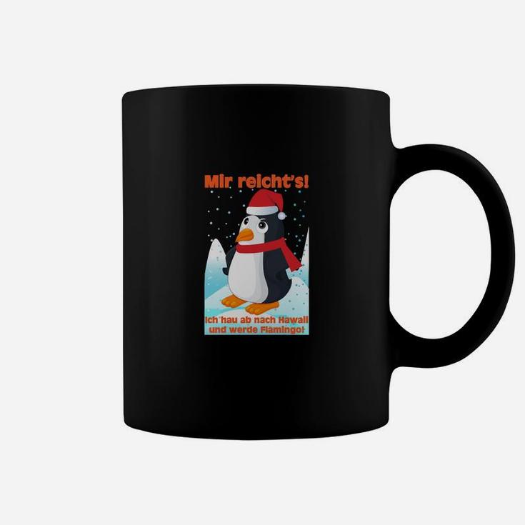Lustiges Pinguin-Tassen Mir reicht's! Ich geh schaukeln - Schwarz