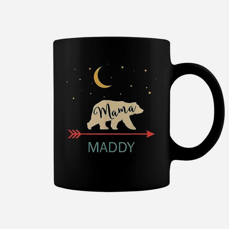 Maddy Name Gift Personalized Retro Mama Bear Coffee Mug