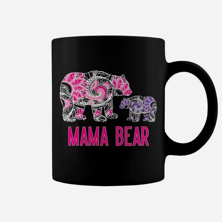 Mama Bear Floral Mama Bear Baby Bear Mandala Purple Coffee Mug