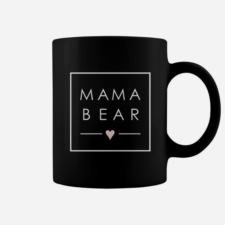 Mama Bear Mother Mom Love Minimal Square Coffee Mug