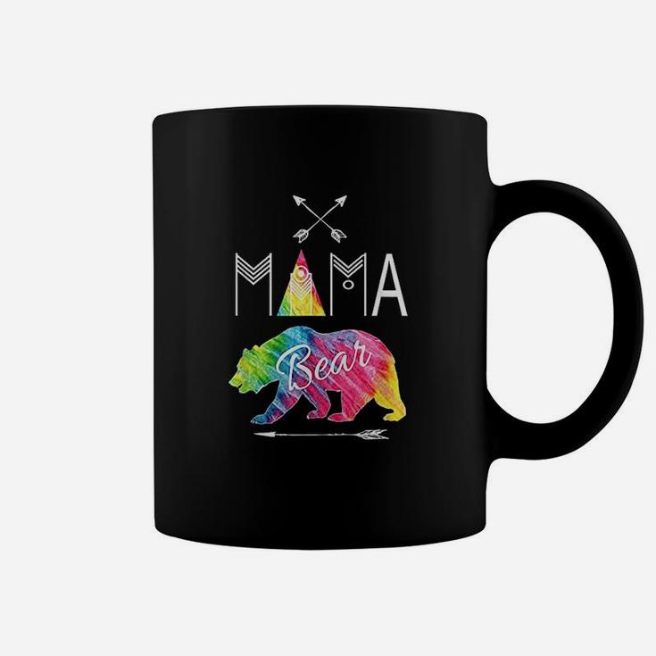 Mama Bear Tie Dye Matching Family Vacation And Camping Cool Coffee Mug