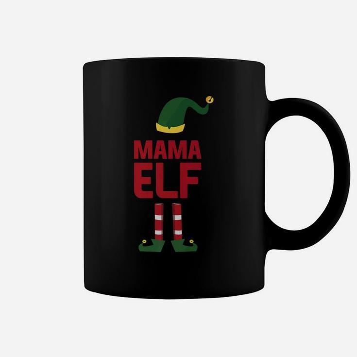 Mama Elf Christmas Season Dad Mom Matching Pajama Coffee Mug