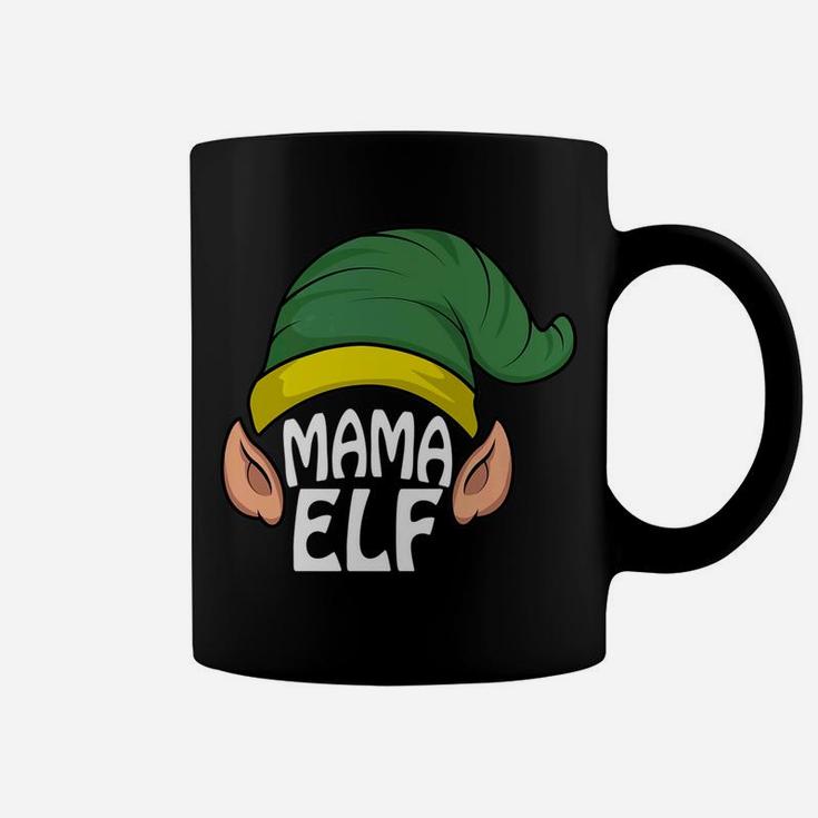 Mama Elf Funny Christmas Ugly Sweater Style Coffee Mug