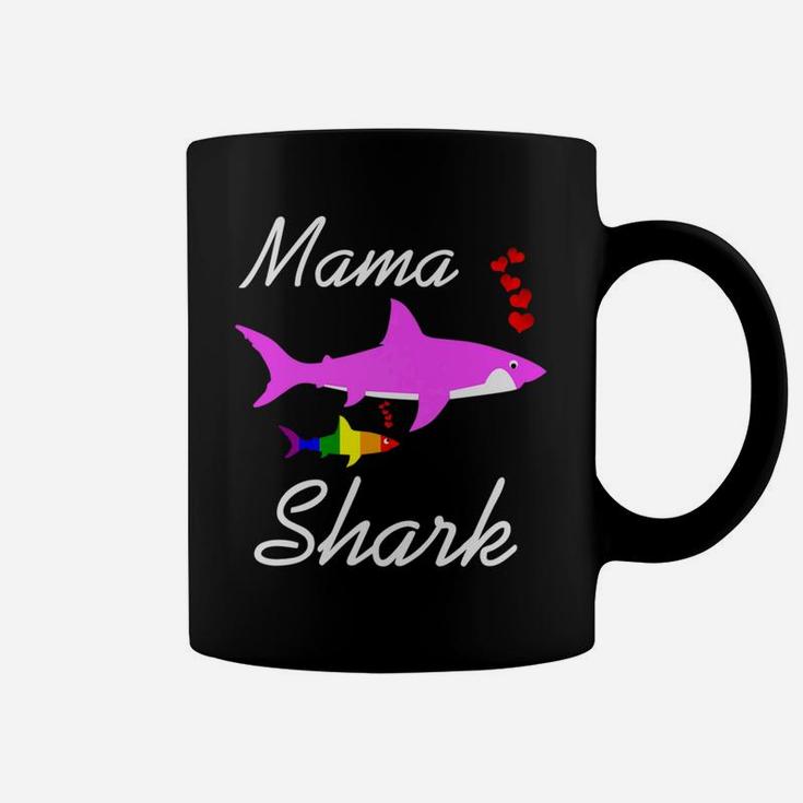 Mama Shark Protect Your Lgbt Son Or Daughter Coffee Mug