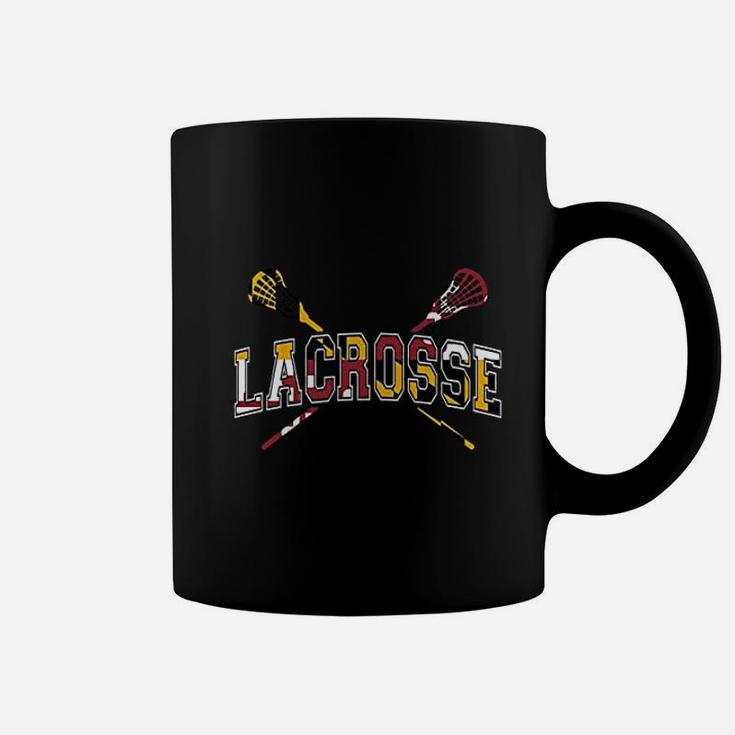 Maryland Flag Lacrosse Boys Stick Lax Mom Dad Coffee Mug