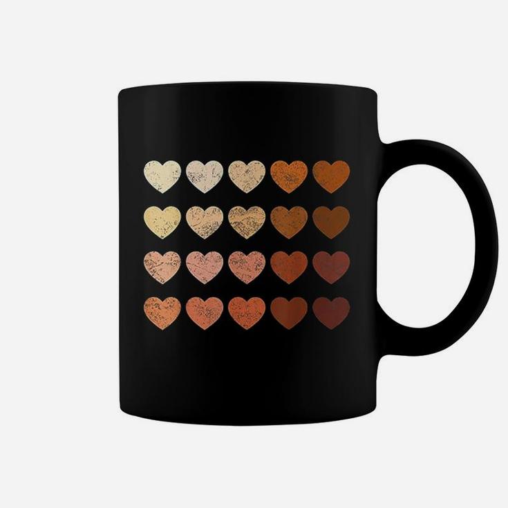 Melanin Hearts Vintage Valentines Day Gift Coffee Mug