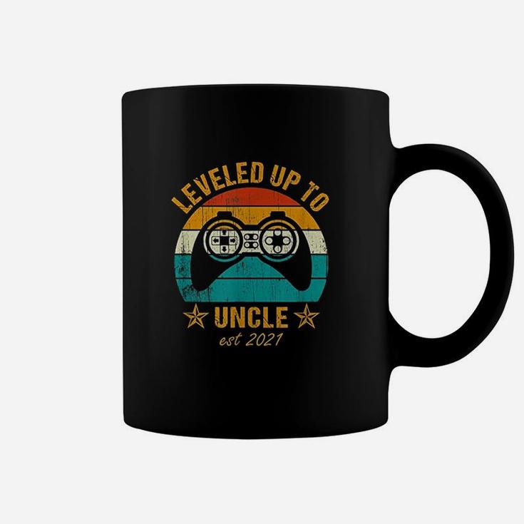 Men Leveled Up To Uncle 2021 Promoted To Uncle Vintage Gamer Coffee Mug