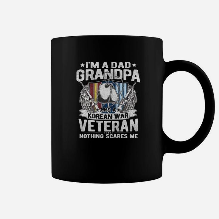 Mens A Dad Grandpa Korean Veteran Nothing Scares Me Proud Vet Premium Coffee Mug