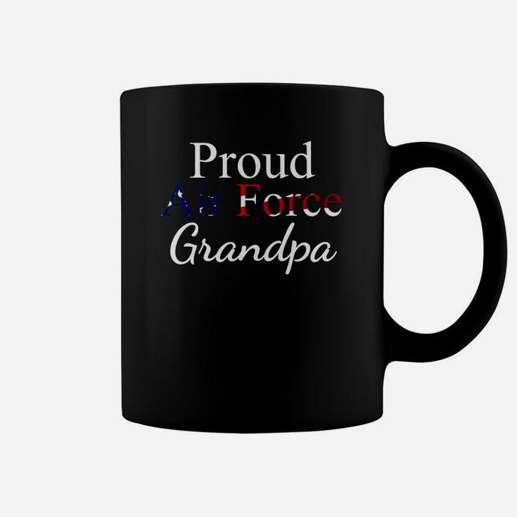 Mens Air Force Papa Gif Proud Us Flag Airman Grandpa Coffee Mug