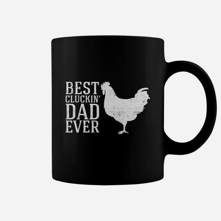 Mens Best Cluckin Dad Ever Shirt Funny Fathers Day Chicken Farm Coffee Mug