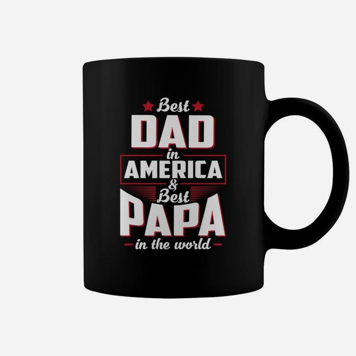 Mens Best Dad In America Best Papa In The World Coffee Mug