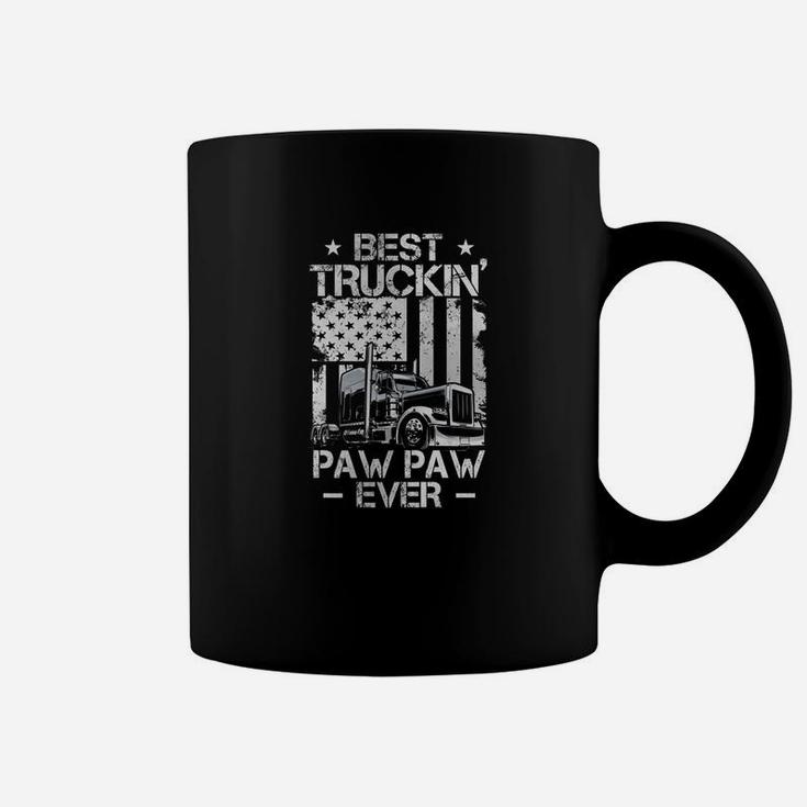 Mens Best Truckin Pawpaw Ever Shirt For Dad Gift On Fathers Day Premium Coffee Mug