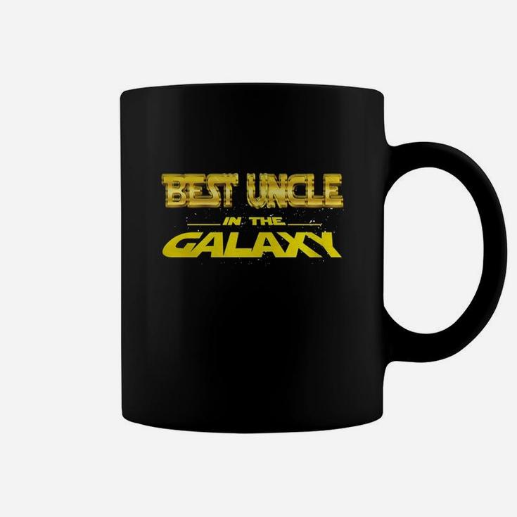Mens Best Uncle In The Galaxy Funny Tshirt Cool Uncle Gift Medium Black Coffee Mug