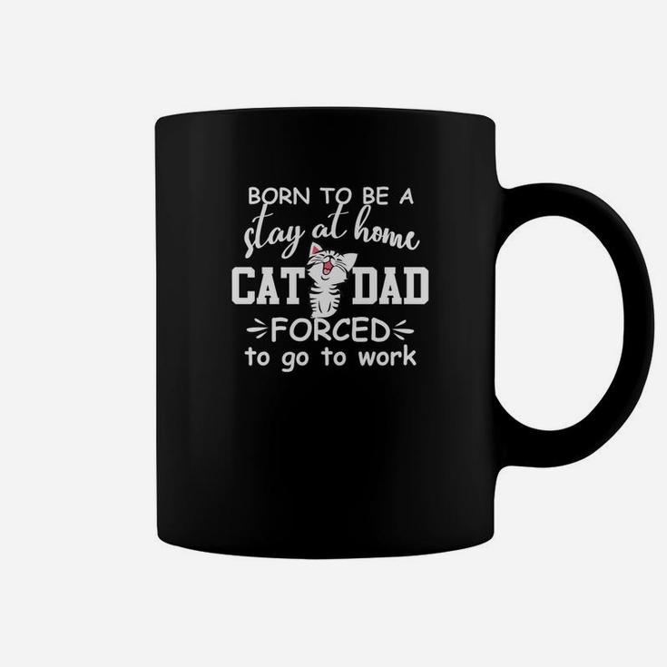 Mens Born To Be A Stay At Home Cat Dad Christmas Gift Premium Coffee Mug