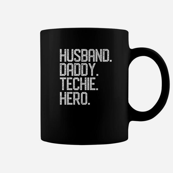 Mens Christmas Gift For Men Husband Daddy Techie Hero Dad Coffee Mug