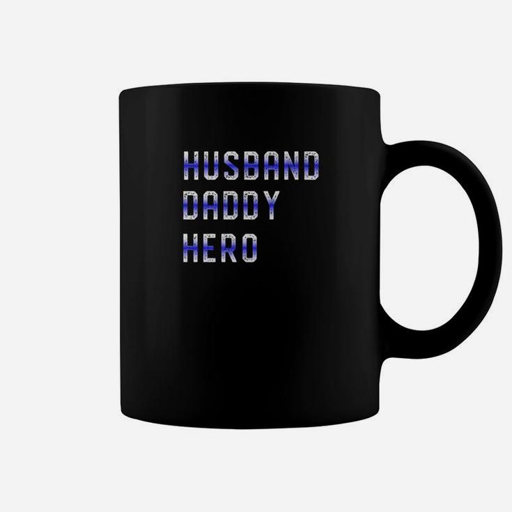 Mens Cop Husband Daddy Hero For Police Fathers Day Gift Coffee Mug