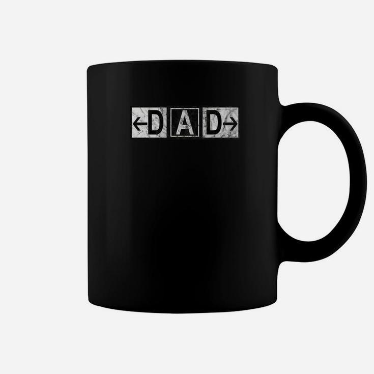 Mens Dad Airport Taxiway Sign Pilot Fathers Day 2019 Vintage Bw Premium Coffee Mug