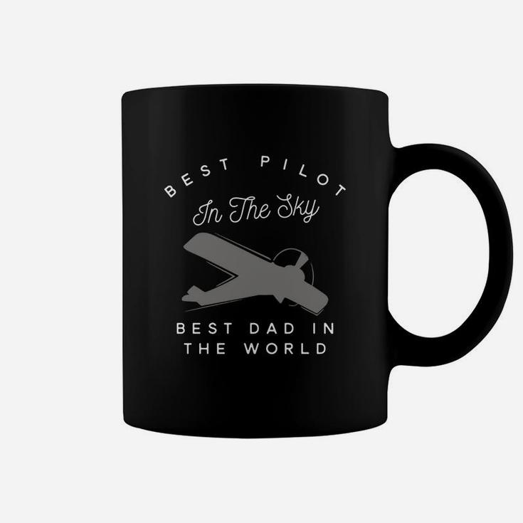 Mens Dad Father Airplane Pilot T Shirt Coffee Mug